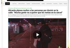 Alicante planea multar a las personas por dormir en la calle: 